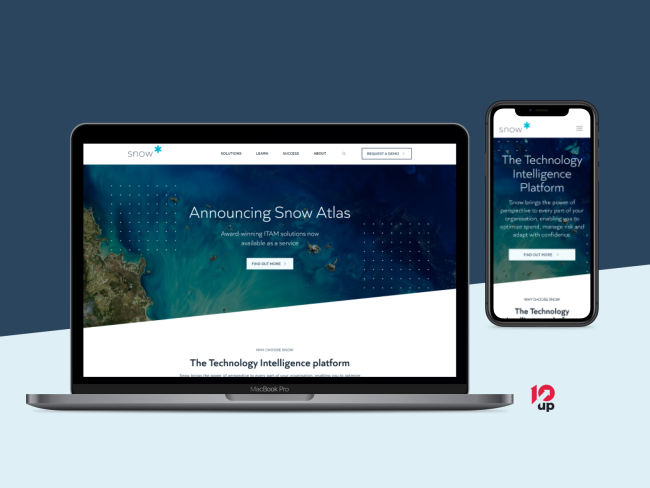 Laptop and mobile homepages preview of the new branding