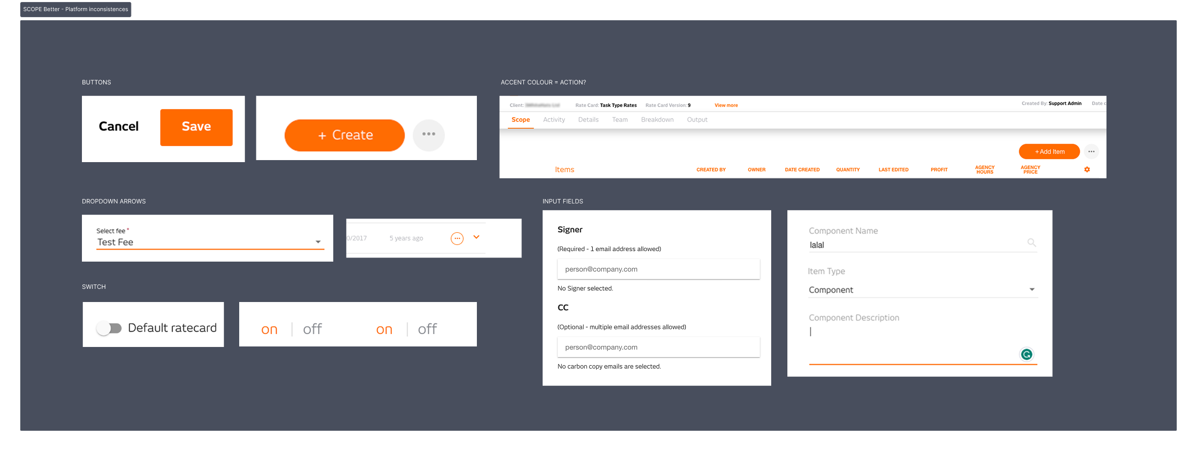 SCOPE Better – Platform inconsistences
