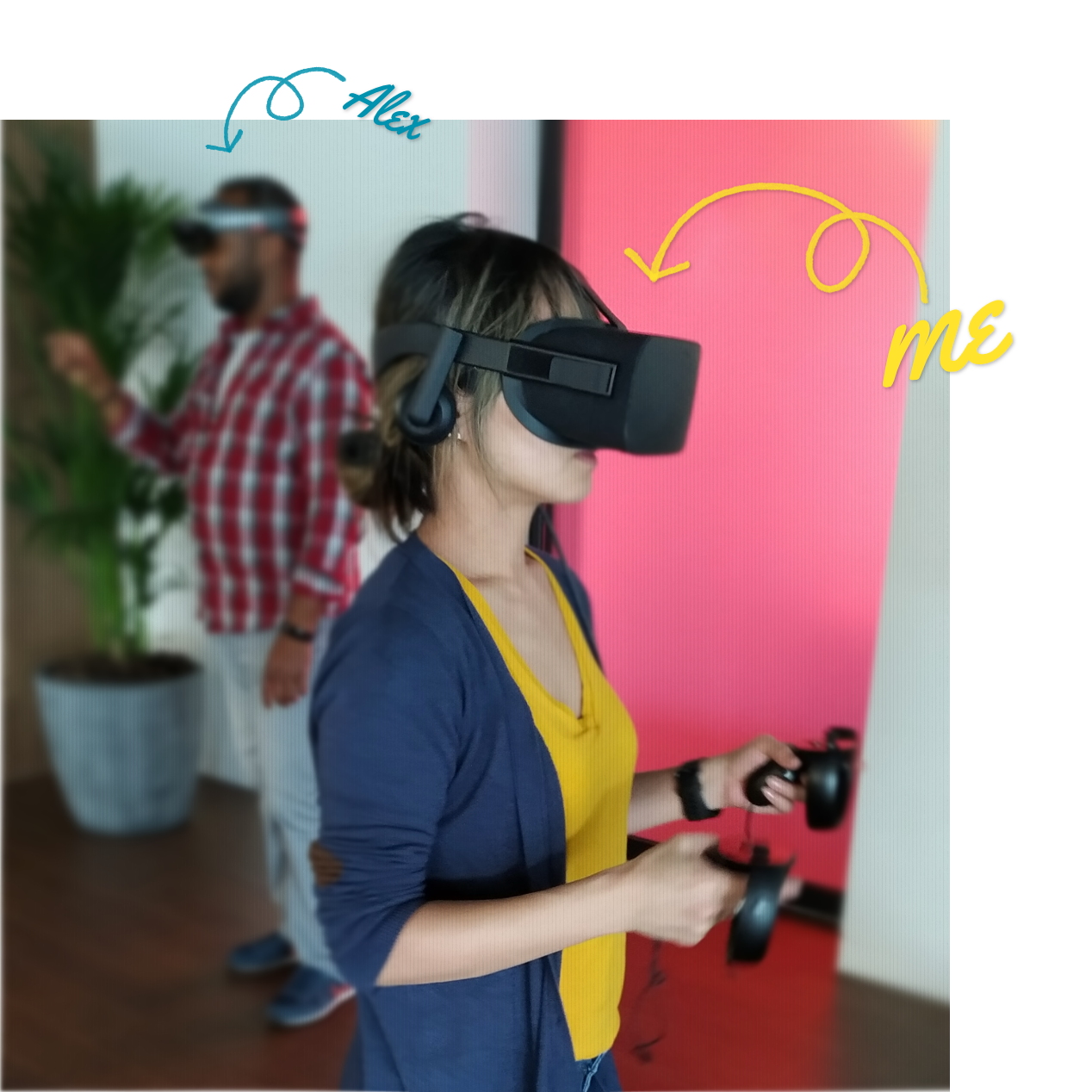 Playing a VR game