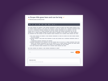 UI screen of redesigned Descriptions tool with clear input structure and simplified instructions