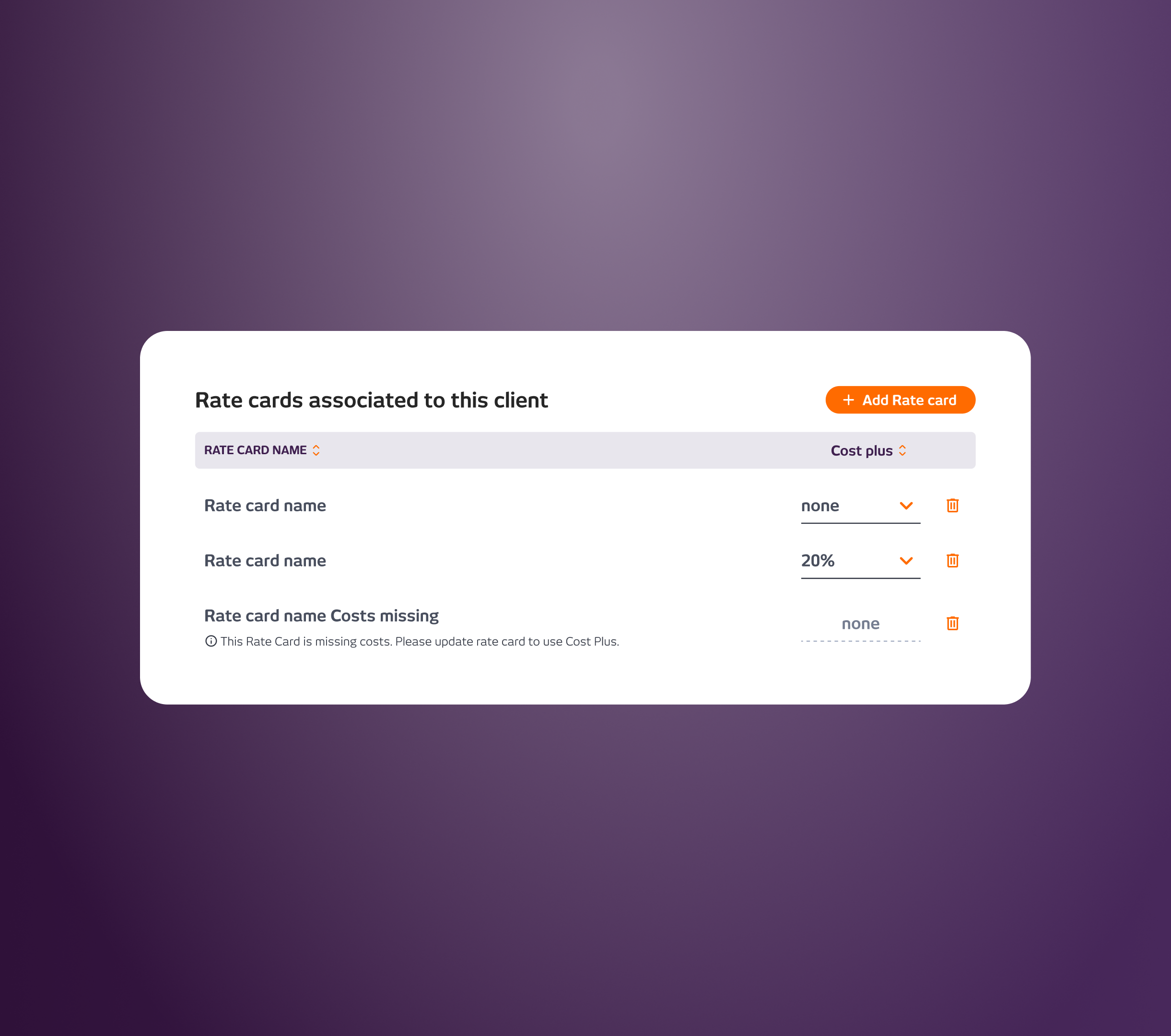 Cost Plus adds a markup percentage on top of a resource rate, simple in concept, complex in execution. A new pricing capability that touched rate cards, client settings, scope creation, fixed fees, and the deliverable builder, all without breaking what was already there.