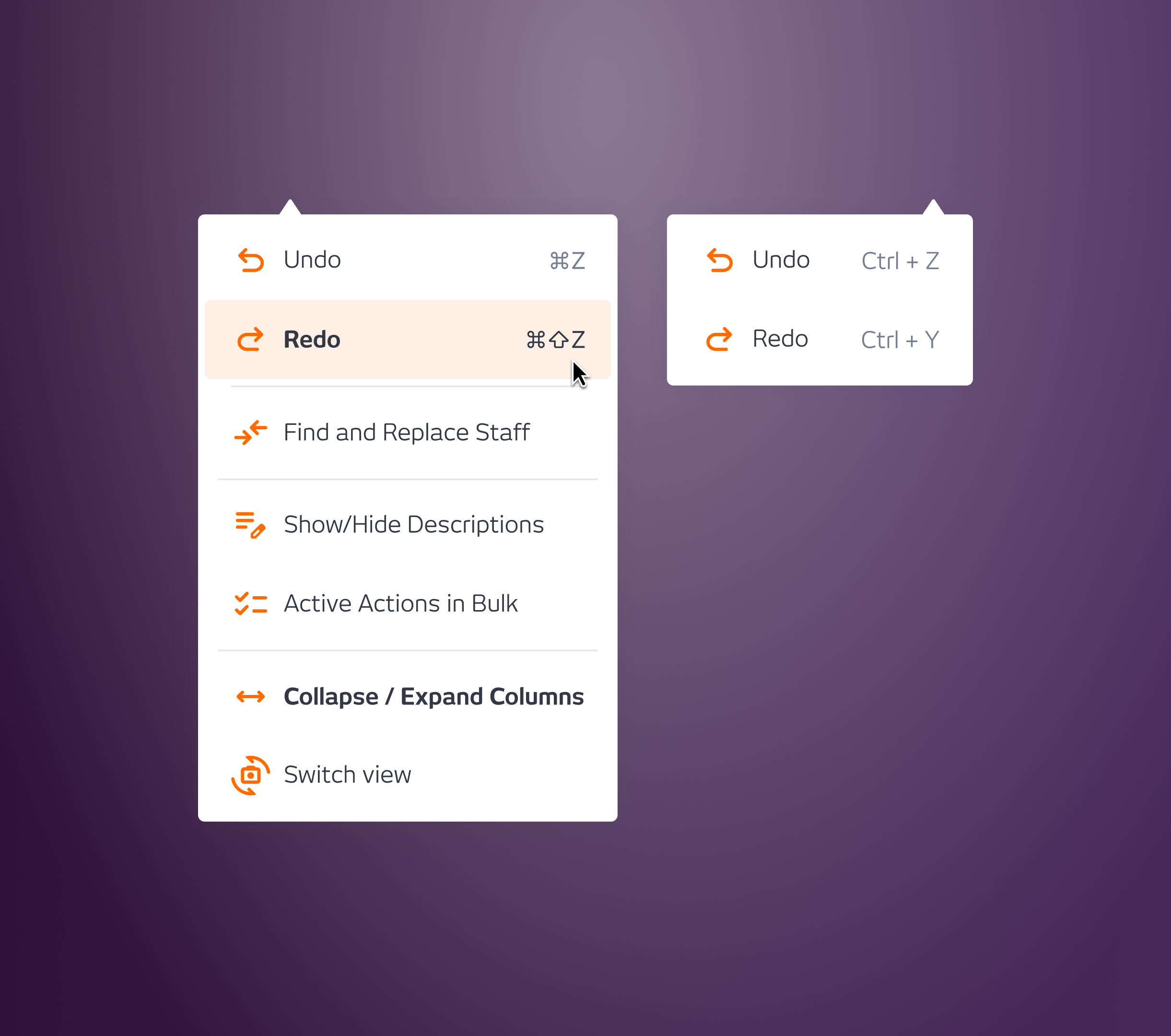 Users had no way to undo or redo across the platform, they were relying on the browser history and hoping for the best. A proactive initiative to give users control and freedom, one of the most fundamental principles of usable software.