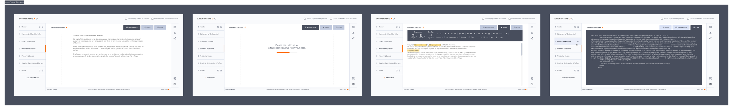 Output Preview – Editor views